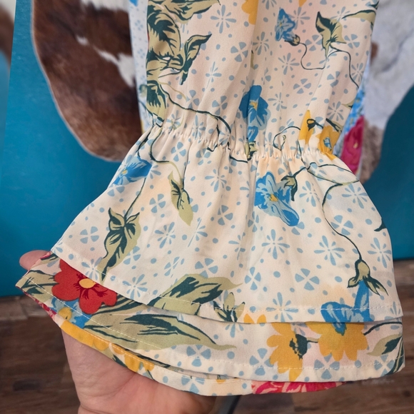 The Pioneer Woman Floral Blouse with Red and Yellow Accents - Picture 5 of 9